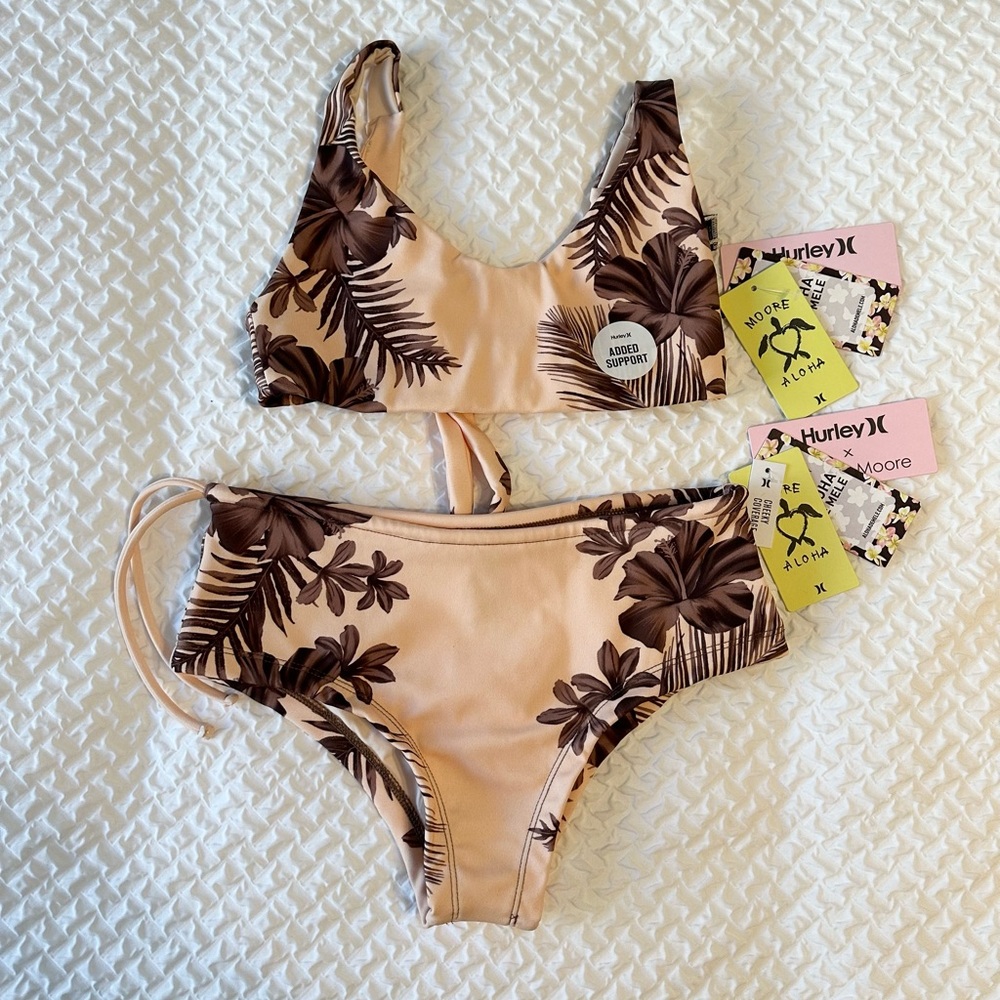 Hurley x Clarissa Moore, Hawaiian Lei Max Bikini Set, XS